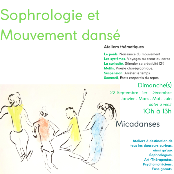 Ateliers Sophrologie et Mouvement Dansé à Micadanses-Paris